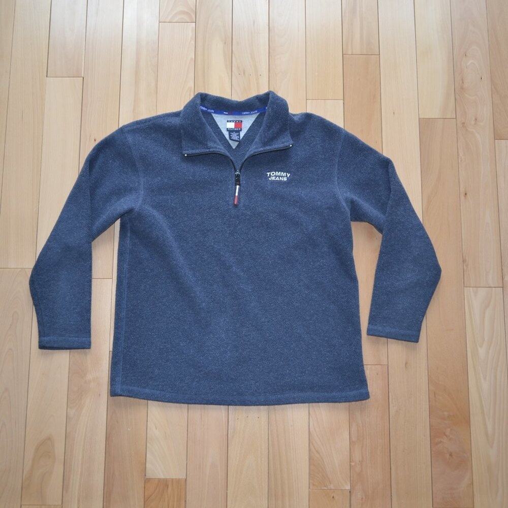 Tommy Hilfiger Tommy Jeans Quarter Zip Fleece Sweatshirt Sweater Size M